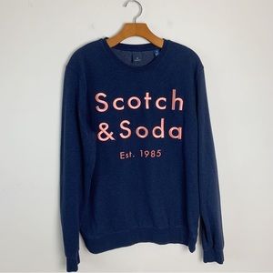 Scotch & Soda Logo Navy Blue Women’s Sweatshirt sz XL